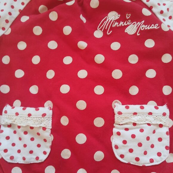 Red and White Polka Dot Minnie Mouse Onesie - 12 months - Picture 4 of 5
